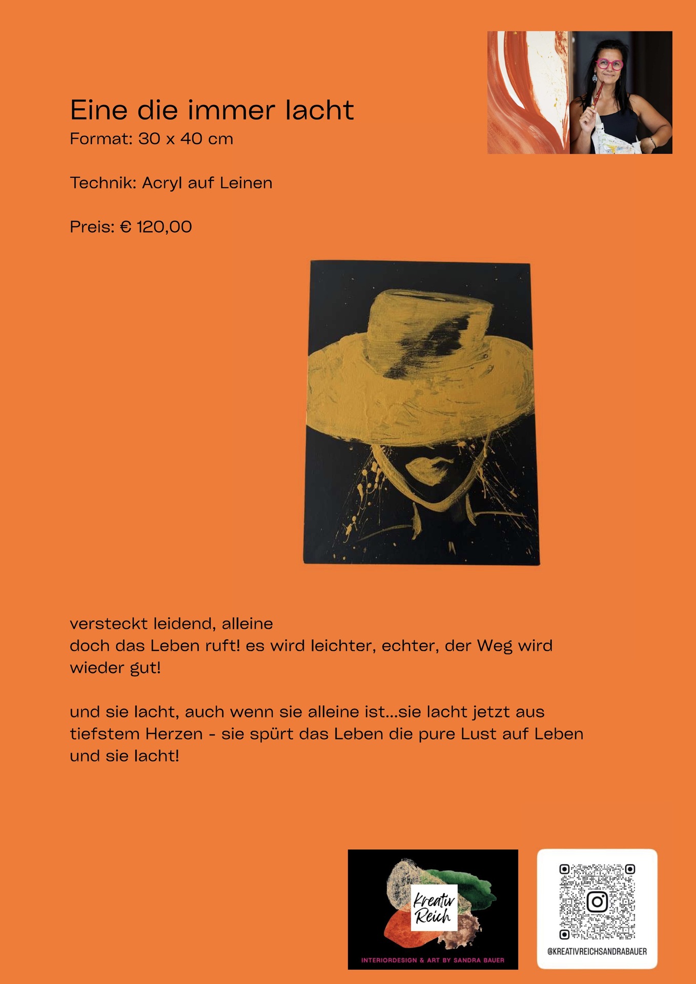 Eine die immer lacht - Titelbild